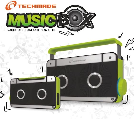 Casse Music Box Bluetooth 3.0 10Watt RMS Radio FM + Microfono e Micro SD