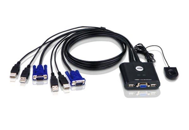Data Switch KVM USB-Vga Aten CS22U 2 POS + Cavi