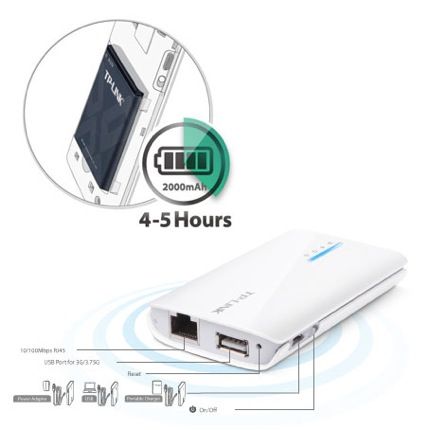 Mini Router 3G per Key Internet Wireless 150Mbps TP-LINK TL-MR3040 con Batteria