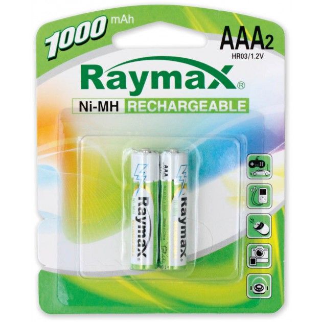Batteria Ricaricabile Mini Stilo NI-MH AAA 1000mAh 2pz