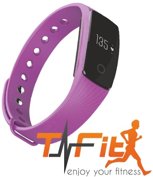 Braccialetto Fitness T-FIT con Cardiofrequenzimetro Notifiche Chiamate/SMS