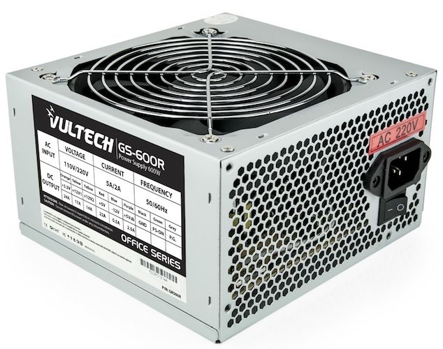 Alimentatore 600 Watt CE Vultech - Silent Fan 12Cm