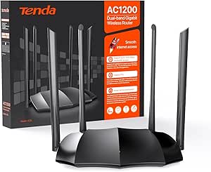 Router Wireless Dual Band AC1200 4 Antenne Tenda AC8  3 Porte Lan