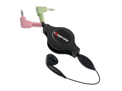 Auricolare Stereo con Mic. per PC Voip con Cavo Retrattile Hamlet XRCAUMI (2*Jack 3,5mm)