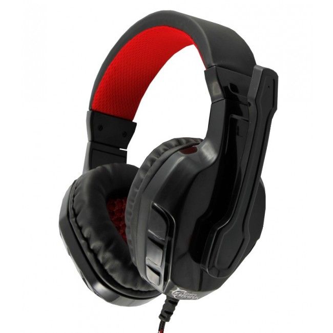 Cuffia Stereo con Microfono Gaming Shark Panther Nero Rosso GHS-1641 (2*Jack 3,5mm)
