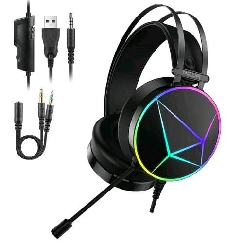 Cuffia Stereo con Microfono Gaming con Led RGB Noua Reaper (2*Jack 3,5mm)