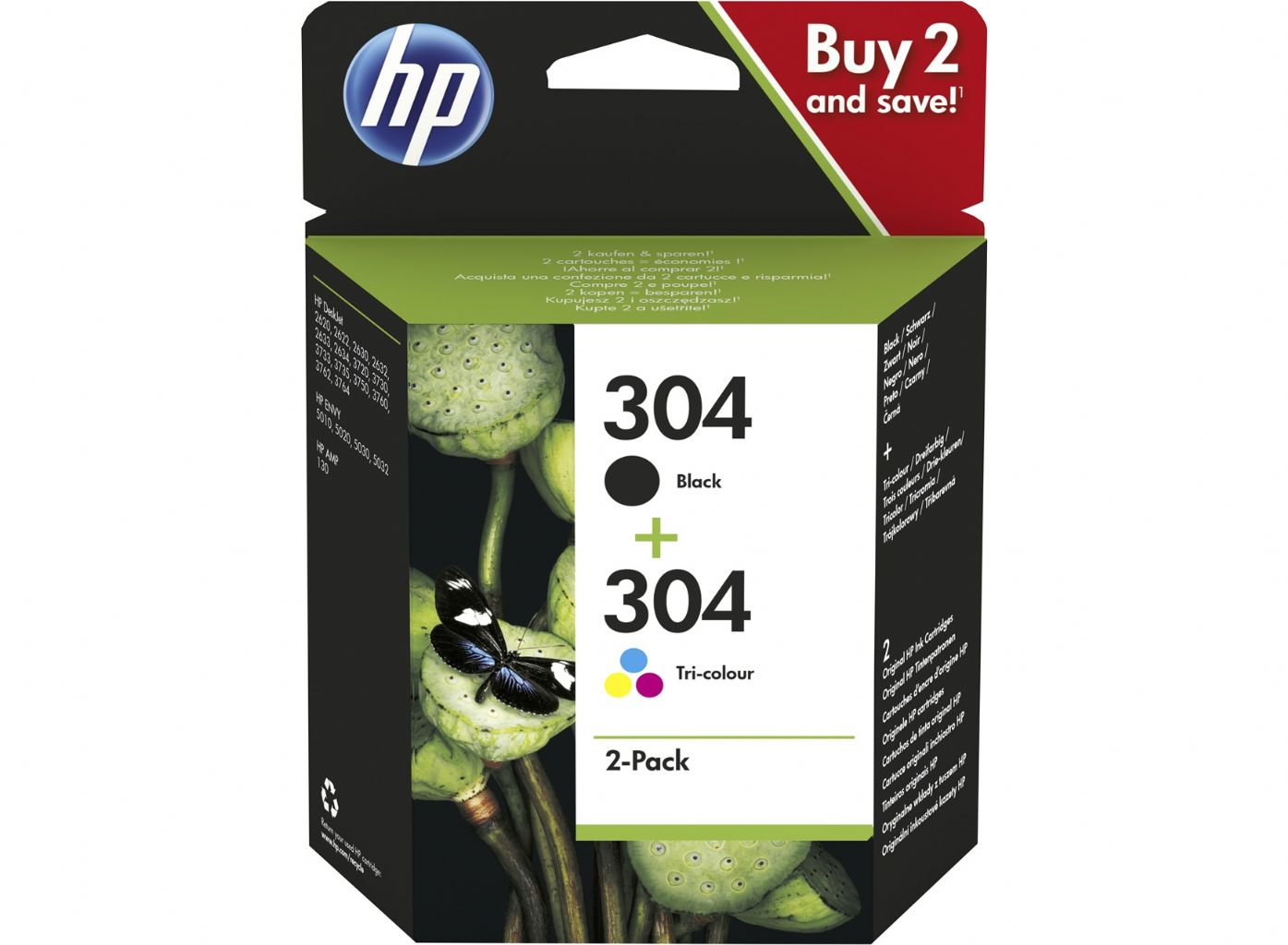 HP Cartuccia Originale Multi Pack 304 Black+Color
