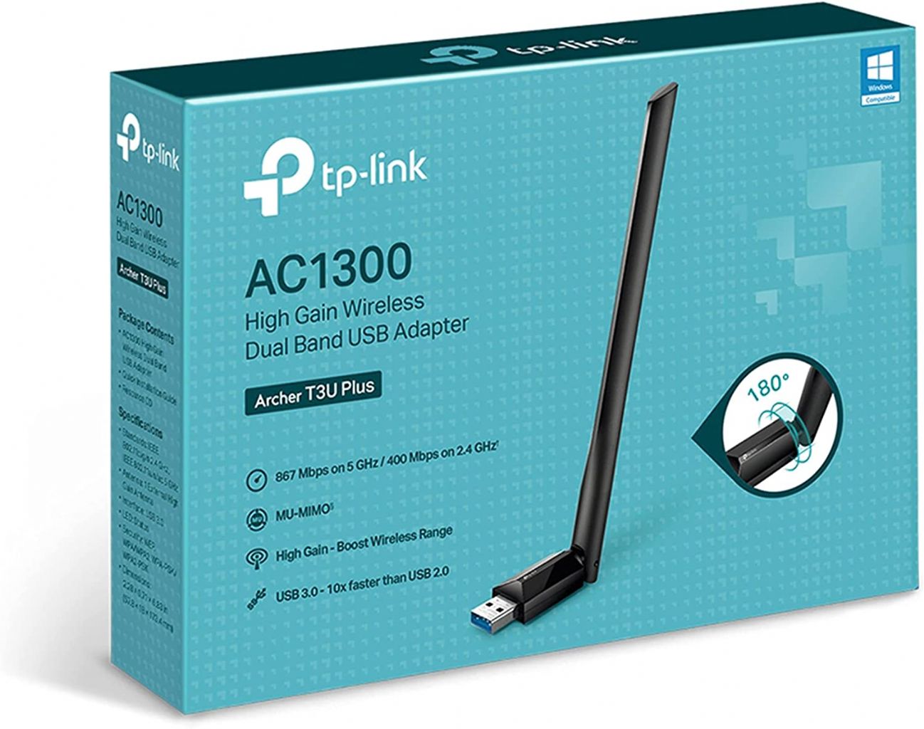 USB Wireless Dual Band 1300Mbps TP-Link Archer T3U Plus