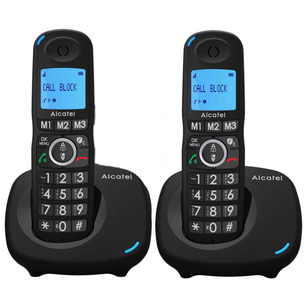 Telefono Alcatel XL535 Duo Cordless Nero con Vivavoce